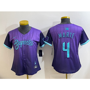 MLB Diamondbacks 4 Ketel Marte Purple 2025 City Connect Nike Cool Base Women Jersey