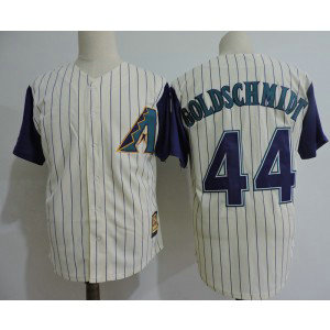 MLB Diamondbacks 44 Paul Goldschmidt Cream Purple Cooperstown Men Jersey