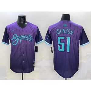 MLB Diamondbacks 51 Randy Johnson Purple 2025 City Connect Nike Cool Base Men Jersey