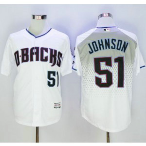MLB Diamondbacks 51 Randy Johnson White Capri New Cool Base Men Jersey