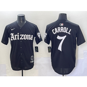 MLB Diamondbacks 7 Corbin Carroll New Black Nike Cool Base Men Jersey