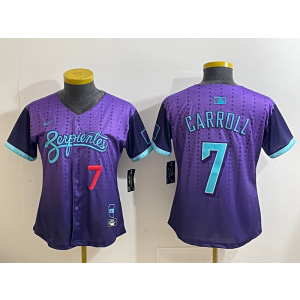 MLB Diamondbacks 7 Corbin Carroll Purple 2025 City Connect Nike Cool Base Women Jersey