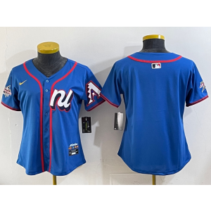 MLB Diamondbacks Blank Blue National League 2025 All Star Nike Cool Base Women Jersey