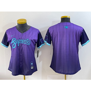 MLB Diamondbacks Blank Purple 2025 City Connect Nike Cool Base Women Jersey