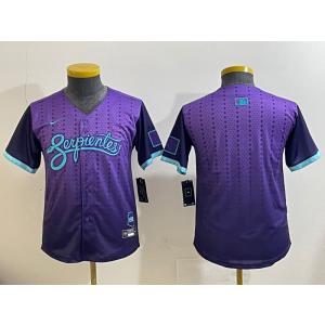 MLB Diamondbacks Blank Purple 2025 City Connect Nike Cool Base Youth Jersey