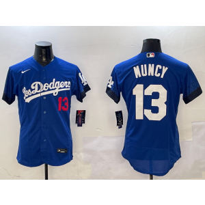 MLB Dodgers 13 Max Muncy Blue City Nike Flexbase Men Jersey