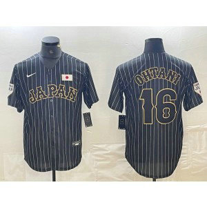 MLB Dodgers 16 Shohei Ohtani Black Nike Cool Base Men Jersey