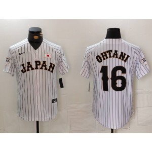 MLB Dodgers 16 Shohei Ohtani World Cup Japan Nike Cool Base Men Jersey