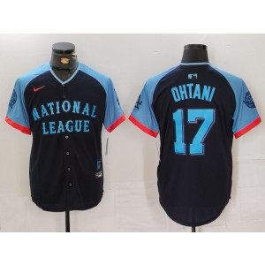 MLB Dodgers 17 Shohei Ohtani Black 2024 All-Star Nike Cool Base Men Jersey