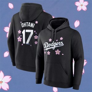 MLB Dodgers 17 Shohei Ohtani Black 2025 Tokyo Series Pullover Hoodie