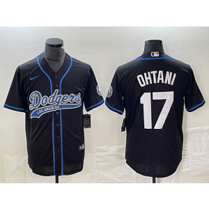 MLB Dodgers 17 Shohei Ohtani Black Baseball Nike Cool Base Men Jersey