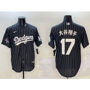MLB Dodgers 17 Shohei Ohtani Black Cool Base Men Jersey