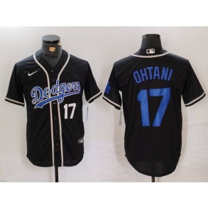 MLB Dodgers 17 Shohei Ohtani Black Nike Cool Base Men Jersey