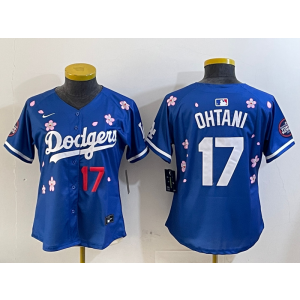MLB Dodgers 17 Shohei Ohtani Blue 2025 Tokyo Series Nike Cool Base Youth Jersey