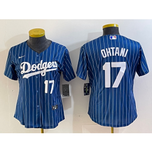 MLB Dodgers 17 Shohei Ohtani Blue Nike Cool Base Youth Jersey