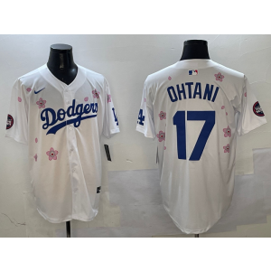 MLB Dodgers 17 Shohei Ohtani White 2025 Tokyo Series Nike Cool Base Men Jersey