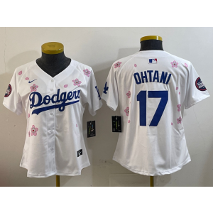 MLB Dodgers 17 Shohei Ohtani White 2025 Tokyo Series Nike Cool Base Youth Jersey