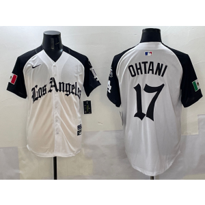 MLB Dodgers 17 Shohei Ohtani White Mexico Nike Cool Base Men Jersey