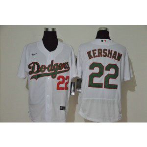 MLB Dodgers 22 Clayton Kershaw White 2020 Nike Cool Base Men Jersey