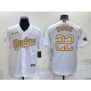 MLB Dodgers 22 Clayton Kershaw White 2022 All-Star Cool Base Men Jersey