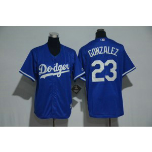 MLB Dodgers 23 Adrian Gonzalez Blue Cool Base Youth Jersey