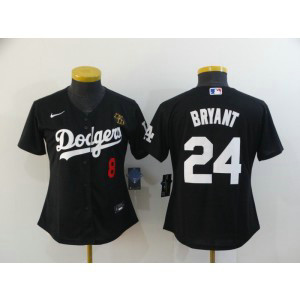 MLB Dodgers 24 Kobe Bryant Black 2020 Nike Cool Base Women Jersey