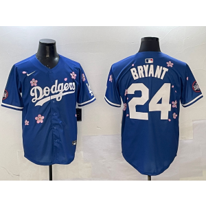 MLB Dodgers 24 Kobe Bryant Blue 2025 Tokyo Series Nike Cool Base Men Jersey