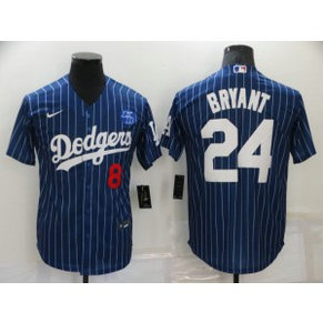 MLB Dodgers 24 Kobe Bryant Navy Nike Cool Base Men Jersey