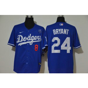 MLB Dodgers 24 Kobe Bryant Royal 2020 Nike KB Cool Base Men Jersey
