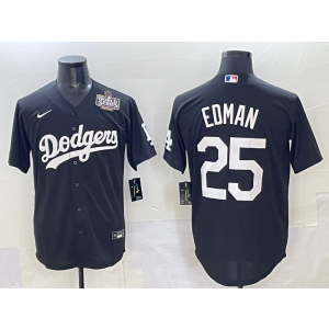 MLB Dodgers 25 Edman Black 2025 World Series Nike Cool Base Men Jersey