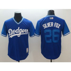 MLB Dodgers 26 Chase Utley Silver Fox Royal 2018 Players' Weekend Team Men Jersey