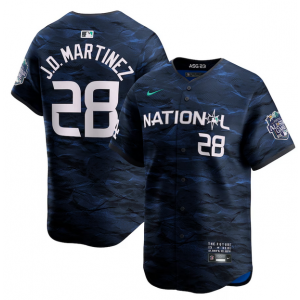 MLB Dodgers 28 J.D. Martinez Royal 2023 All-Star Nike Cool Base Men Jersey