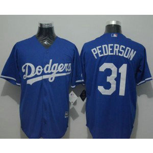MLB Dodgers 31 Joc Pederson Blue New Cool Base Men Jersey