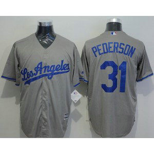 MLB Dodgers 31 Joc Pederson Grey New Cool Base Men JerseyS