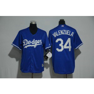 MLB Dodgers 34 Fernando Valenzuela Blue Cool Base Youth Jersey