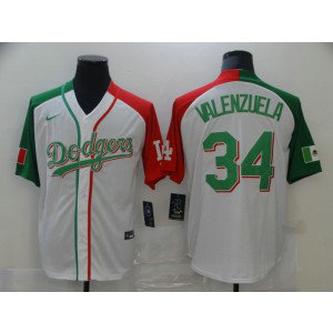 MLB Dodgers 34 Toro Valenzuela Mexican Heritage Culture Night Cool Base Men Jersey