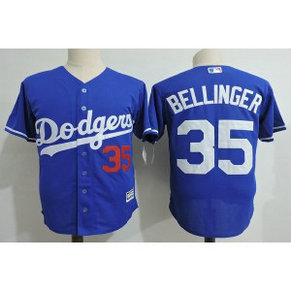 MLB Dodgers 35 Cody Bellinger Blue New Cool Base Men Jersey