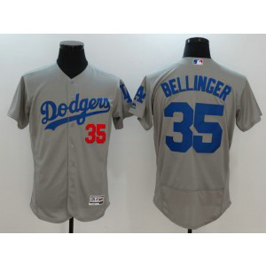 MLB Dodgers 35 Cody Bellinger Gray Flexbase Men Jersey