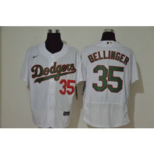 MLB Dodgers 35 Cody Bellinger White 2020 Nike Cool Base Men Jersey