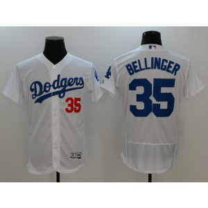 MLB Dodgers 35 Cody Bellinger White Flexbase Men Jersey