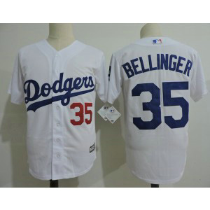 MLB Dodgers 35 Cody Bellinger White New Cool Base Men Jersey
