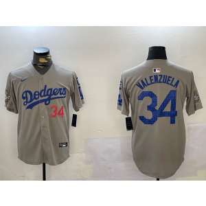 MLB Dodgers 42 Jackie Robinson Grey 2024 World Series Champion Nike Cool Base Men Jersey