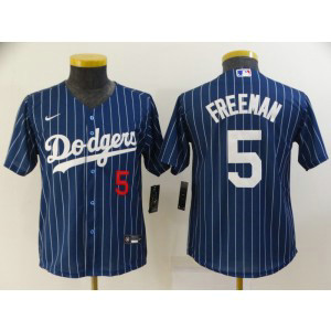 MLB Dodgers 5 Freddie Freeman Blue Nike Cool Base Youth Jersey