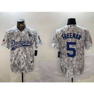 MLB Dodgers 5 Freddie Freeman Camo Nike Cool Base Men Jersey