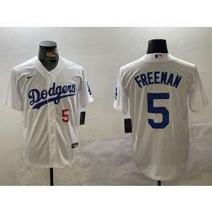 MLB Dodgers 5 Freddie Freeman White New Nike Cool Base Men Jersey