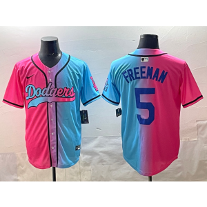 MLB Dodgers 5 Freeman New Fashion Nike Cool Base Men Jersey