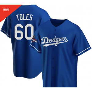 MLB Dodgers 60 Toles Blue Nike Cool Base Men Jersey