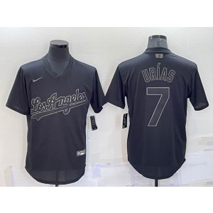 MLB Dodgers 7 Julio Urias Black Nike Cool Base Men Jersey