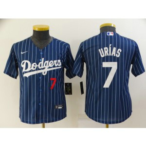MLB Dodgers 7 Julio Urias Blue Nike Cool Base Youth Jersey