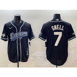 MLB Dodgers 7 Snell 2024 World Series Champion Nike Cool Base Men Jersey